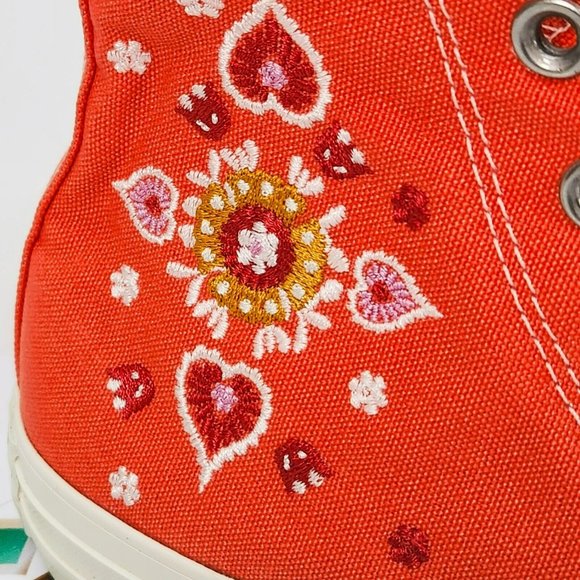 Converse Ctas High Top Women's Shoes For Orange Sneakers Canvas Casual A02203F - Picture 3 of 7